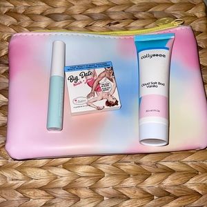 Makeup bag and products